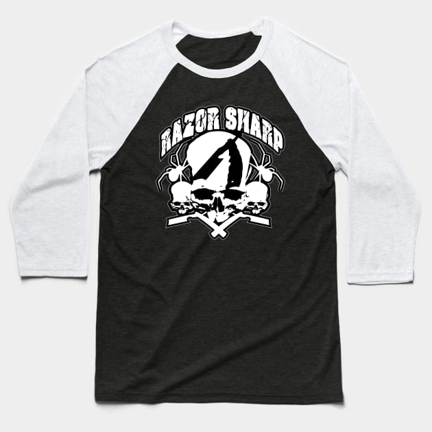 Razor Sharp Blades Baseball T-Shirt by Spikeani